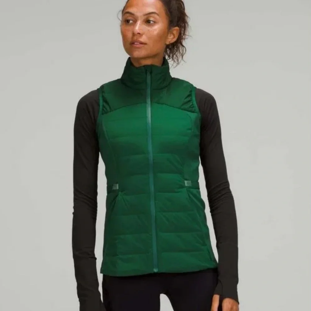 Lululemon Athletica Down For It All Everglade Green Vest Size 2 - Picture 11 of 14